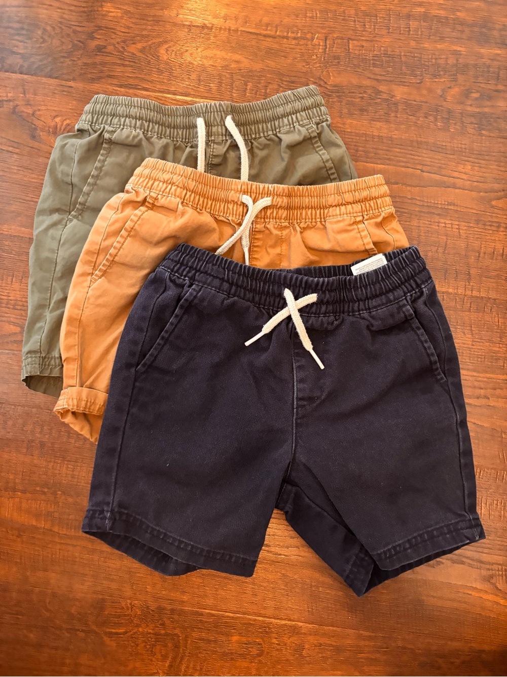 Old Navy Kids Pull-On Shorts Trio - Navy, Tan, Olive